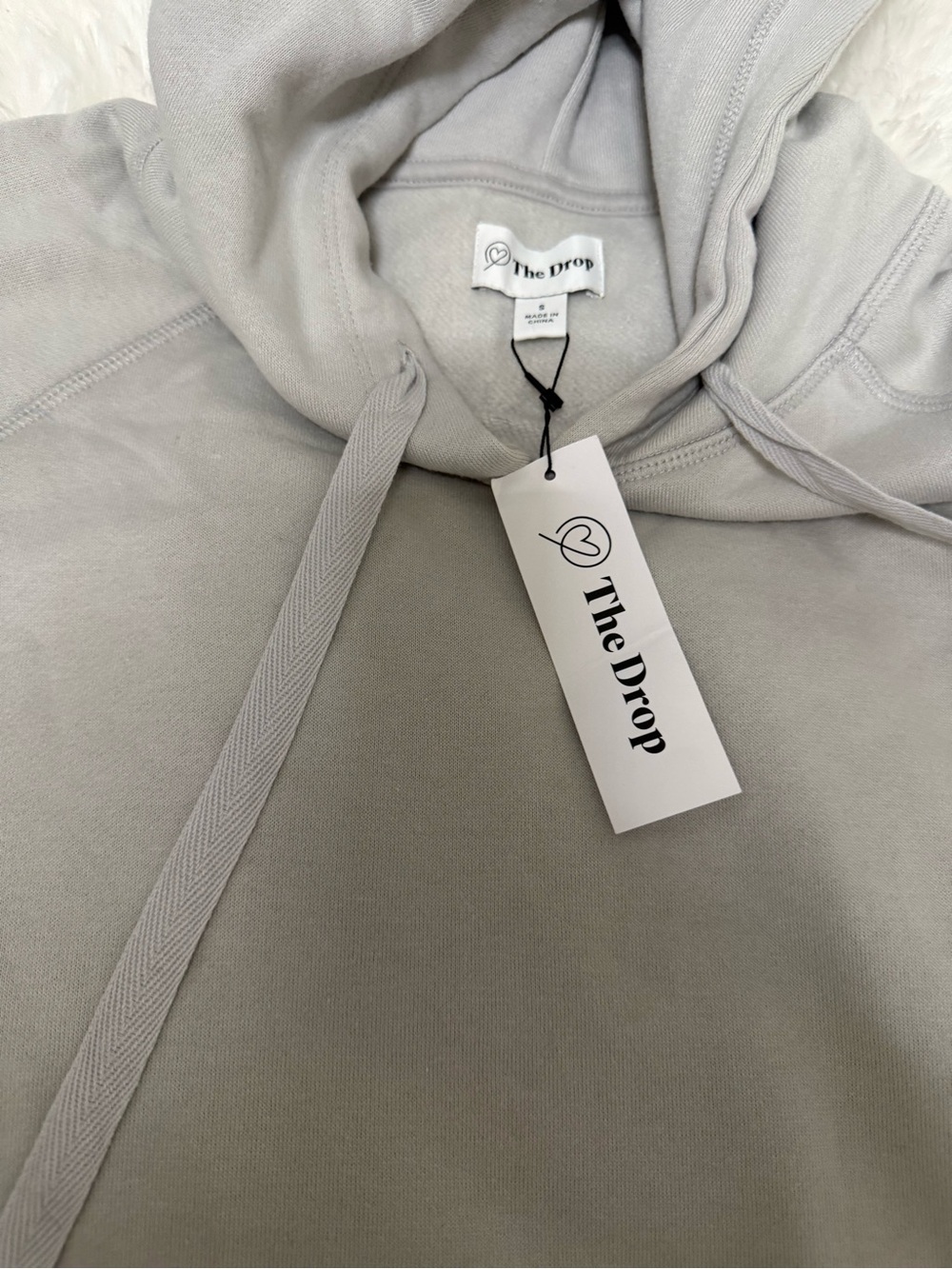 The Drop NWT Light Grey Pullover Oversized Hoodie